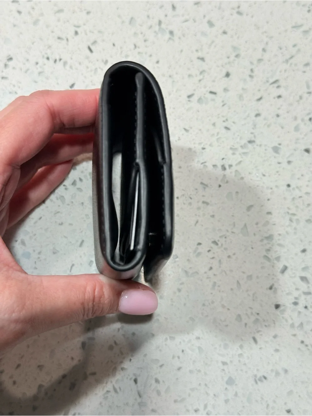 kate spade Retail Black Leather Trifold Card Holder NWT